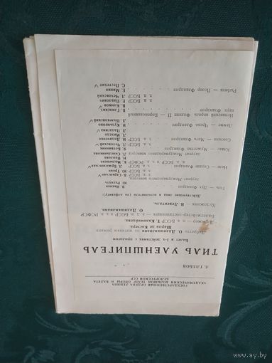 Программка Академического Большого театра оперы и балета БССР "Тиль Уленшпигель", Минск, 1974