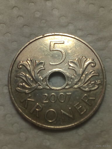 5 крон Норвегия  2007 год
