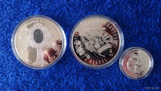 Монета-ГИГАНТ ! 550 лет обретения чудотворной Жировичской иконы Божией Матери , 550 гадоў здабыцця цудатворнай Жыровіцкай іконы Божай Маці ,  М\Н , 1 рубль , 2020 год   .  Жировицкая