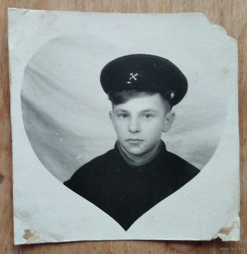 Фото учащегося спец РУ N30. Мозырь. 1950-е. 5.5х5.5 см