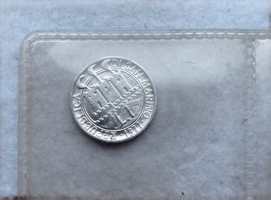 Werty71 Сан-Марино 1 лира 1977 ФАО запайка