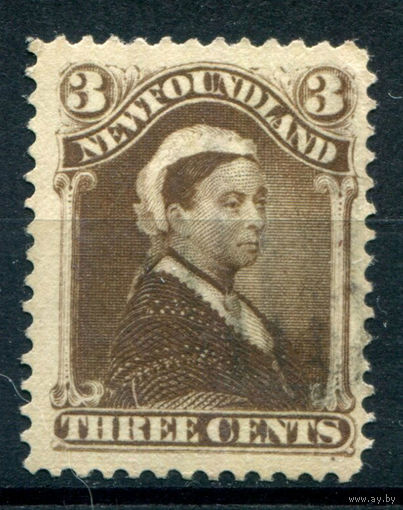 Британские колонии - Ньюфаундленд - 1887/96г. - королева Виктория, 3 с - 1 марка - гашёная [Mi 38]. #3-WB-90-A-1