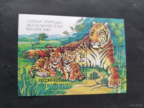 Россия 1992 бл. тигр