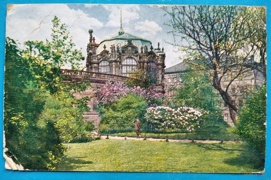 Импортная открытка. Вид г. Дрезден (Dresden). Подписана.