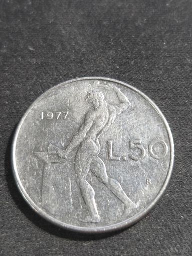Италия 50 лир 1977