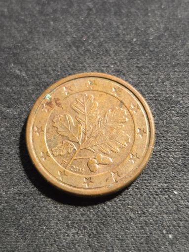 Германия 1 евроцент 2011 F