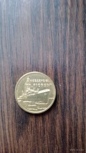 2 злотых 2012 Эсминец "Перун"