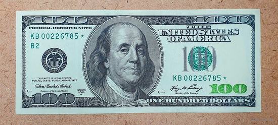 100 долларов со звездой 2006 г.