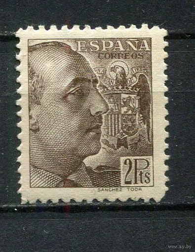 Испания (Испанское государство) - 1939/1940 - Генерал Франко 2Pta - [Mi.837] - 1 марка. MLH.  (Лот 44Gd)-T2P8
