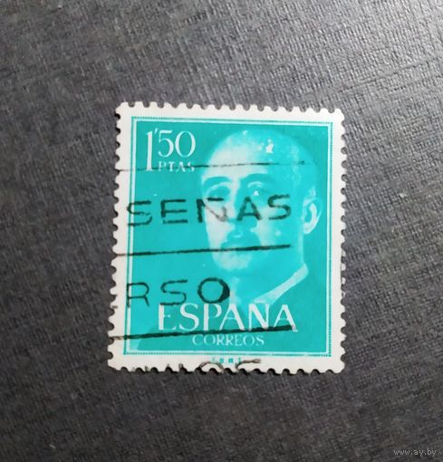 Марка Испания 1956 год. Генерал Франко