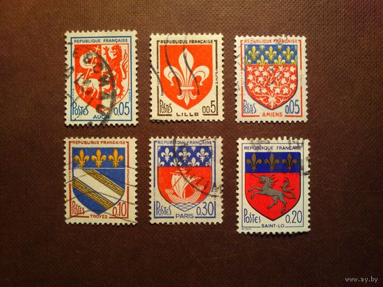 Франция 1953/66 гг.Гербы городов./28а/