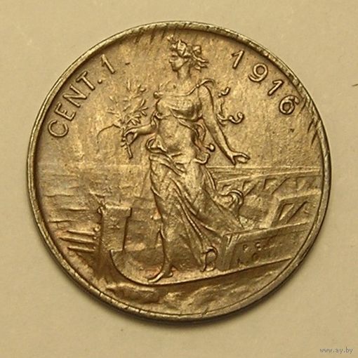 Италия, 1 Чентезимо 1916