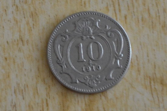 Австрия 10 геллеров 1910