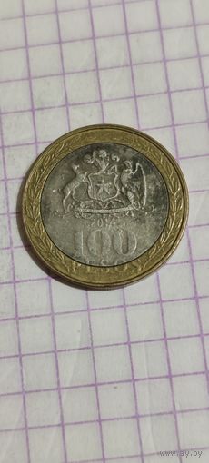 Чили 100 песос 2014
