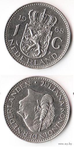 1 гульден Нидерланды 1968 года