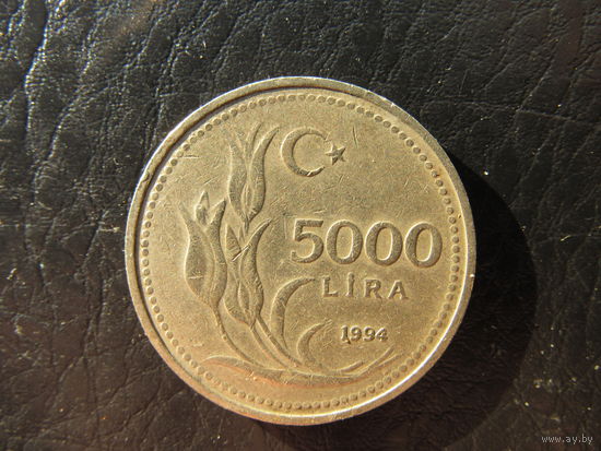 Турция. 5 000 лир.1994. С 20 копеек. Распродажа коллекции. Смотрите другие лоты.
