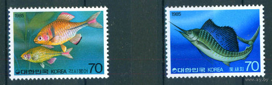 Корея 1985 Рыбы 2м MNH **