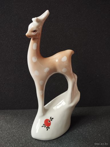 Статуэтка фарфоровая Олень Золотой Рожок, МФФЗ, БССР
