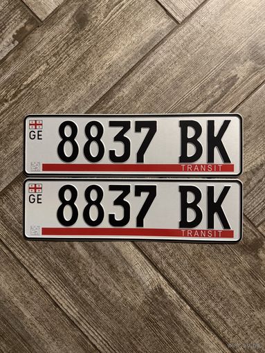 Номера авто Грузия (транзит) - пара