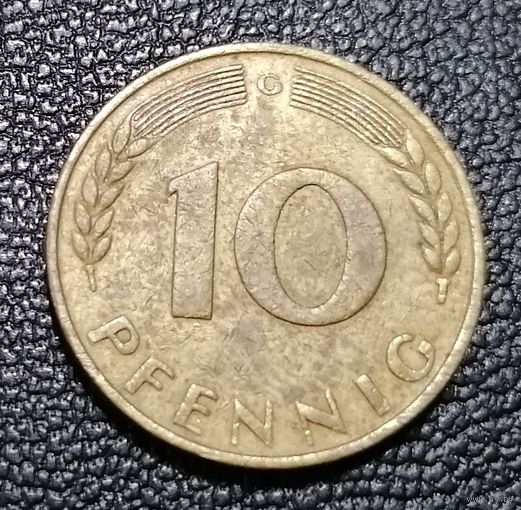 10 пфеннигов 1950 "G" - Карлсруэ