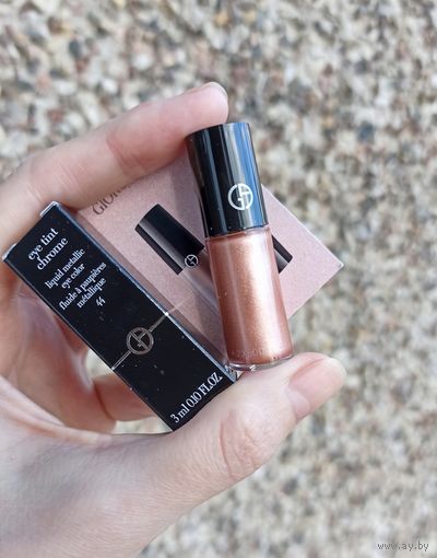Миниверсия тинта для век Giorgio Armani eye tint chrome 3 ml в оттенке 44 rose gold