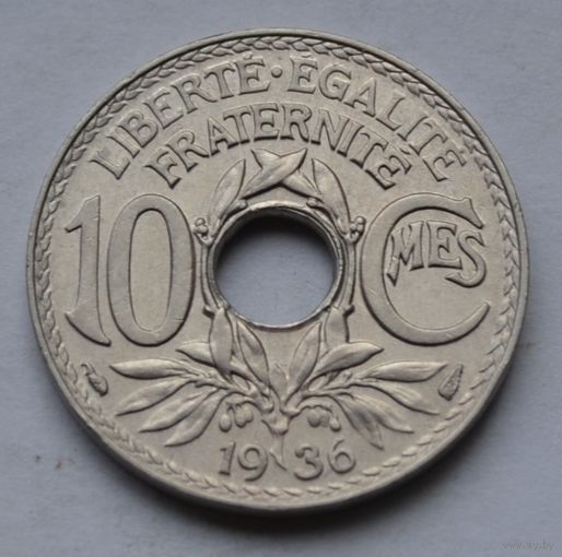 Франция, 10 сантимов 1936 г.