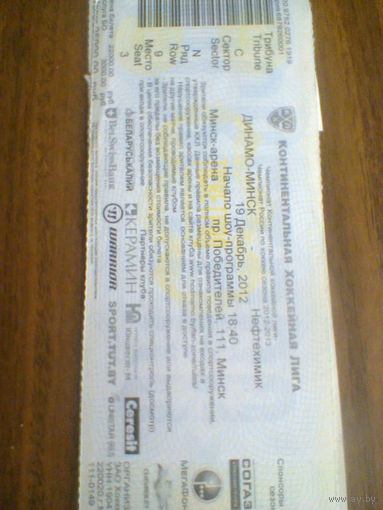 19.12.2012--Динамо Минск--Нефтехимик Нижнекамск