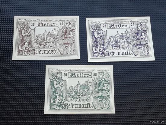 Австрия нотгельд  10 20  50   heller Refermartt 27