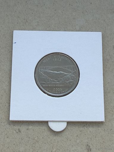 25 центов США штат Западная Вирджиния (2005 D)