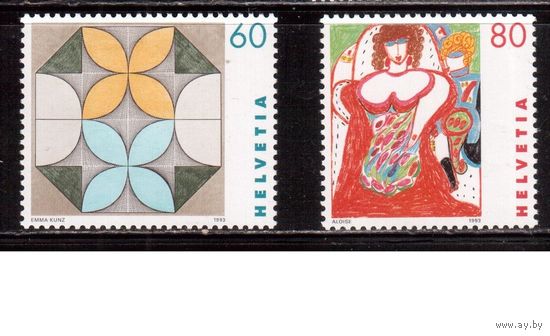 Швейцария-1993, (Мих.1506-1507) **  ,  Искусство, Живопись