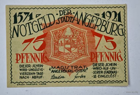 75  пфеннигов  Германия нотгельд