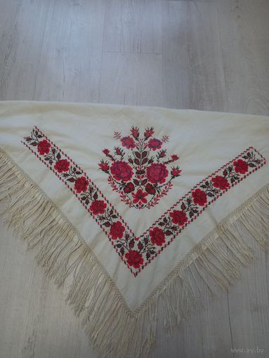 Платок на голову, косыка, хустка вышитая старинная