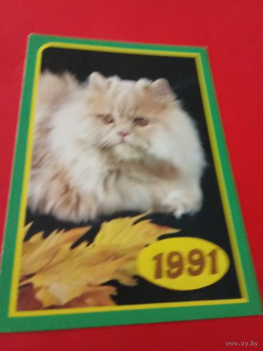 Календарик 1991г.