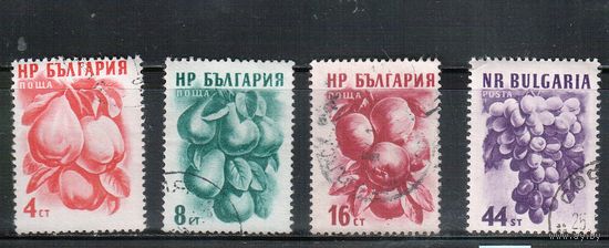Болгария-1956, (Мих.982-985) , гаш. , Фрукты, (полная серия)