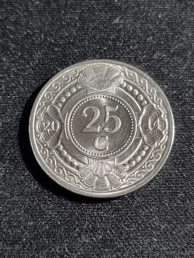 Нидерландские антильские острова 25 центов 2014