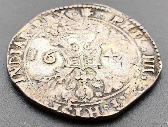 Патагон (талер) 1647, Испанские Нидерланды, Филипп IV (1621-1655), Брабант, Антверпен