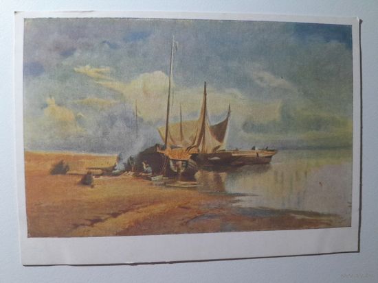 СССР. Ф.А. Васільеў - Від на Волзе (ІЗАГІЗ) / СССР. Ф.А. Васильев - Вид на Волге (ИЗОГИЗ)