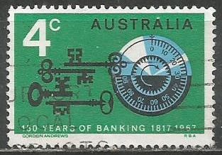 Австралия. 150 лет банку Австралии. 1967г. Mi#386.