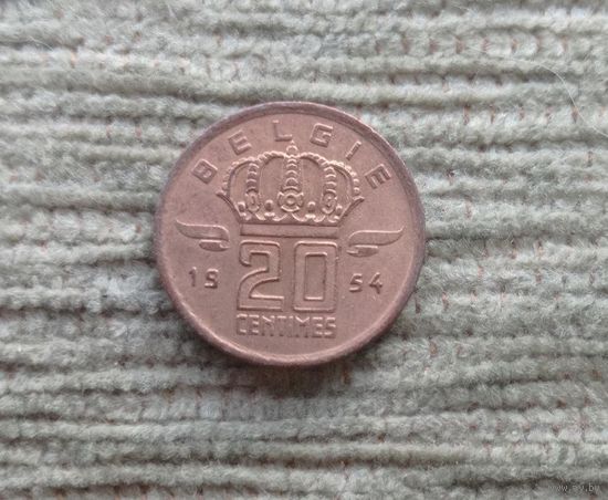 Werty71 Бельгия 20 сантимов 1954 Шахтёр Лампа