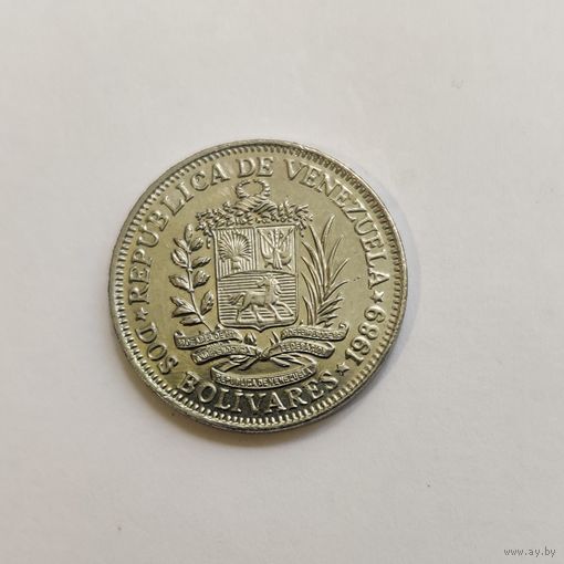 Венесуэла 2 боливара 1989 г.  (2)