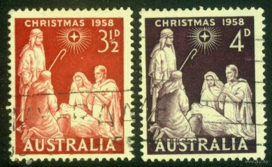 Австралия - 1958 [Mi. 286-287] Гашеная (AU04)