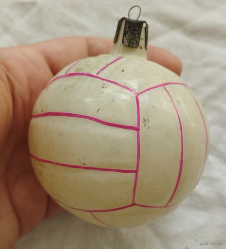 Ёлочная игрушка мяч большой редкий
