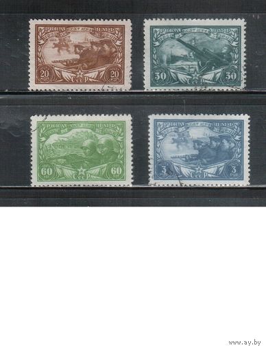 СССР-1943, (Заг.773-776) гаш. , Война, 25-летие Красной Армии(полная серия)