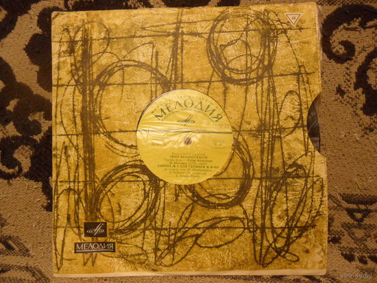 Пластинка Гранд (10") - Зино Франческатти, Робер Казадезюс - Л. Бетховен. Соната N 9 для скрипки и ф-но "Крейцерова" - Мелодия, ЛЗГ - конец 1960-х гг.