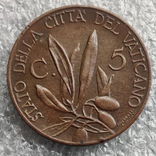 Ватикан 5 чентезимо  1936 г.