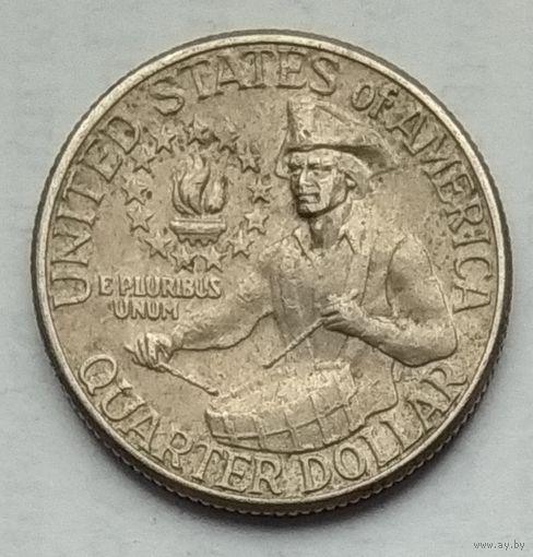 США 25 центов (квотер) 1976 г. 200 лет независимости США. D