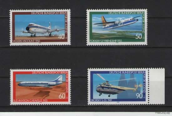 Западный Берлин 1980г. Mi N 617-620** Авиация