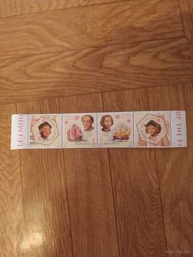 Румыния сцепка марок 2005г. Христофор Колумб.