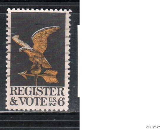США-1968, (Мих.950) , гаш. , Символы, Орел (одиночка),