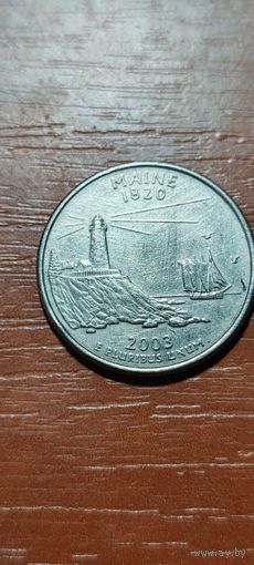 США Штаты и территории 25 центов (квотер) Мэн 2003